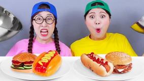 چالش غذایی اسمر جدید : چالش غذایی خنده دار : غذای واقعی در مقابل ژله شکلات