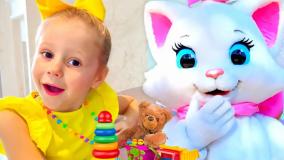 برنامه کودک ناستیا و استیسی : ناستیا و دوست گربه ای | ناستیاشو سرگرمی کودک