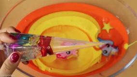 اسلایم بازی کودکان با وسایل رنگی | آموزش اسلایم بازی و خمیربازی رنگارنگ