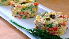 آموزش آشپزی: طرز تهیه سالاد مرغ و ژامبون رژیمی