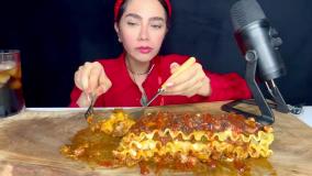 موکبانگ :: چالش غذاخوری :: لازانیا و سس فراوان :: موکبانگ ایرانی :: اسمرفود :: چالش غذایی