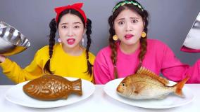 چالش غذای واقعی vs شکلاتی دونا :: چالش خوراکی :: چالش غذایی جدید :: بانوان سرگرمی
