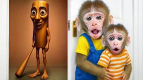 کارتون بچه میمون شیطون: میمون کوچولو گرسنه به ماهیگیری میرود!