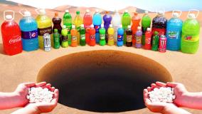 آزمایش کوکاکولا :: پپسی :: میریندا :: فانتا :: و 7 آپ در مقابل منتوس