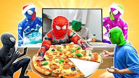 نبرد مرد عنکبوتی و اسپایدرمن :: نبرد پلیس برای نجات کودک مرد عنکبوتی :: spiderman