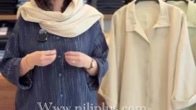 شومیز ژاکارت با جزئیات کوک‌دوزی ظریف