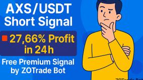بررسی سیگنال ترید AXS/USDT با سود ۲۷٪ در ۲۴ ساعت | تحلیل ربات ZOTrade Bot