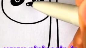 نقاشی پاندا و درخت
