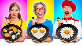 چالش غذایی جدید : چالش غذایی خنده دار / چالش آشپزی با مادربزرگ برای بچه بدغذا
