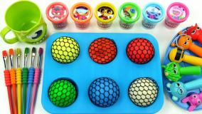 ترکیب کردن اسلایم رنگی :: آموزش ساخت اسلایم :: اسلایم بازی کودکان :: اسلایم