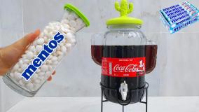 آزمایش: کوکا کولا و فواره منتوس :: بازی و سرگرمی کودکان