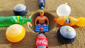 آزمایش :: کشش آرمسترانگ در مقابل منتوس و نوشابه های گازدار :: سرگرمی کودکان