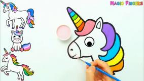 اموزش نقاشی ساده برای کودکان، اموزش نقاشی برای کودکان، اموزش نقاشی اسب تک شاخ