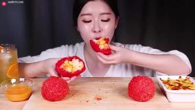 چالش اسمر فود توپ های پنیری و چی توز بزرگ