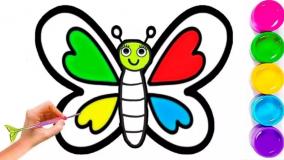 نقاشی پروانه ساده رای کودکان