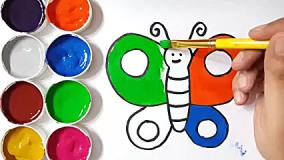 نقاشی پروانه کودکانه| مهد کودک و دبستان