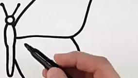 آموزش نقاشی پروانه به کودکان