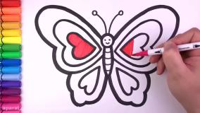آموزش کشیدن نقاشی پروانه به کودکان
