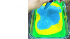 ساخت اسلایم با بالن های ابی | ویدیوی اسلایم شفاف