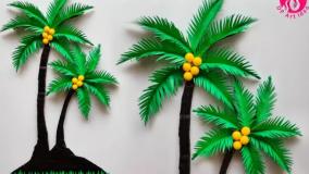 آموزش ساخت کاردستی با کاغذ رنگی | آموزش ساخت درخت با کاغذ رنگی