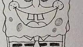 کشیدن نقاشی باب اسفنجی با مداد