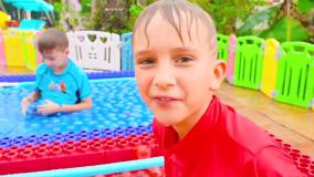 برنامه کودک ولاد و نیکیتا | Vlad and Niki | استخر بادکنکی رنگارنگ برای ولاد و نیکی!