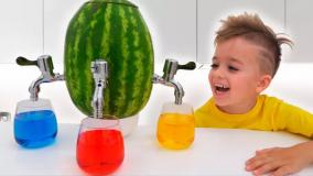 برنامه کودک ولاد و نیکیتا | Vlad and Niki | آبمیوه های سالم برای ولاد و نیکی!