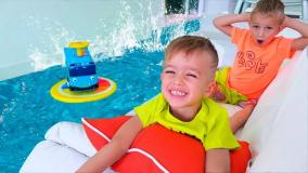 برنامه کودک ولاد و نیکیتا | Vlad and Niki | چالش آب بازی ولاد و نیکی!