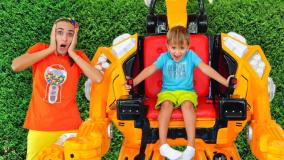 برنامه کودک ولاد و نیکیتا | Vlad and Niki | بازی ولاد و نیکی با ربات اسباب بازی!