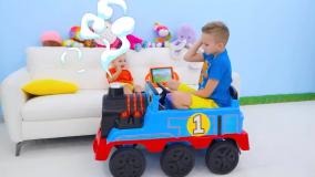 برنامه کودک ولاد و نیکیتا | Vlad and Niki | قطار و ماشین سواری با ولاد و نیکی!