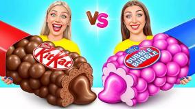 چالش غذای خنده دار چالش خوردن انواع نودل | چالش خوراکی دو نفره بانوان سرگرمی