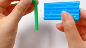 کاردستی تاب زیبا با نی نوشیدنی