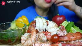 چالش غذاخوری ساس اسمر غذاهای دریایی