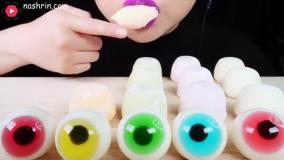 چالش غذا خوری فود اسمر با موضوع شیرینی موچی ژاپنی
