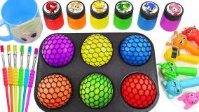 اسلایم بازی کودکانه رنگی - آموزش اسلایم بازی - خمیر مجسمه - خمیر مجسمه رنگارنگ