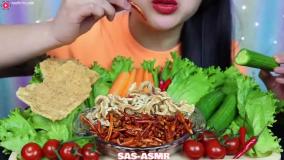 چالش فود اسمر جدید - فلفل سرخ شده و گوشت و سبزیجات
