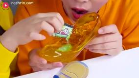 چالش فود اسمر دو نفره - اسمر کفش پاشنه بلند شکلاتی خوراکی