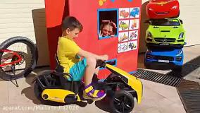 کارتون ماشین بازی جدید ماشین و موتور اجاره ای | برنامه کودک ماشین بازی رنگی
