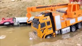 کارتون ماشین بازی جدید ماشین حمل زباله و چرثقیل | برنامه کودک ماشین بازی رنگی