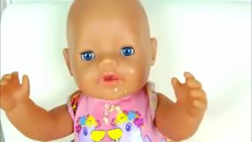 برنامه کودک دخترانه نی نی ها  صبحانه نی نی کوچولو و شنا در استخر