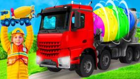 کلیپ ماشین ماشین بازی کودکانه پسرانه  نجات ماشین سنگین گیر افتاده در شن