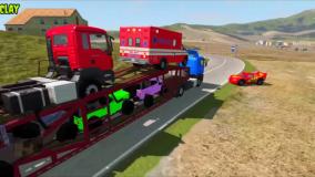 دانلود فیلم ماشین بازی - حمل ماشین های تصادفی - کلیپ ماشین سنگین