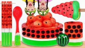 چالش غذای خنده دار خوراکی های هندوانه ای | چالش خوراکی دو نفره بانوان سرگرمی