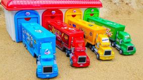 اتوبوس های رنگی - ماشین های مسابقه ای اسباب بازی - ماشین بازی