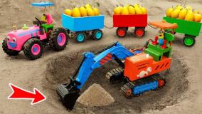 ماشین بازی کودکان - حمل و نقل مینی تراکتور - اسباب بازی و سرگرمی