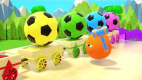 کارتون ماشین بازی جدید قطار توپی و ماشین رنگی | برنامه کودک ماشین بازی رنگی