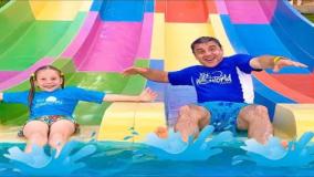 فیلم ناستیا و پدرش : تفریح در پارک آبی در ابوظبی -ناستیا بابایی