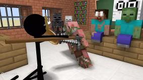 کارتون ماینکرفت مدرسه ی هیولاهاخنده دار(۷)