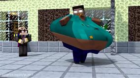 کارتون ماین کرفت | زندگی هیروبراین چاق | خنده دار