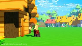 کارتون ماینکرفت (مسابقه خون بین استیو علکس)خنده دار